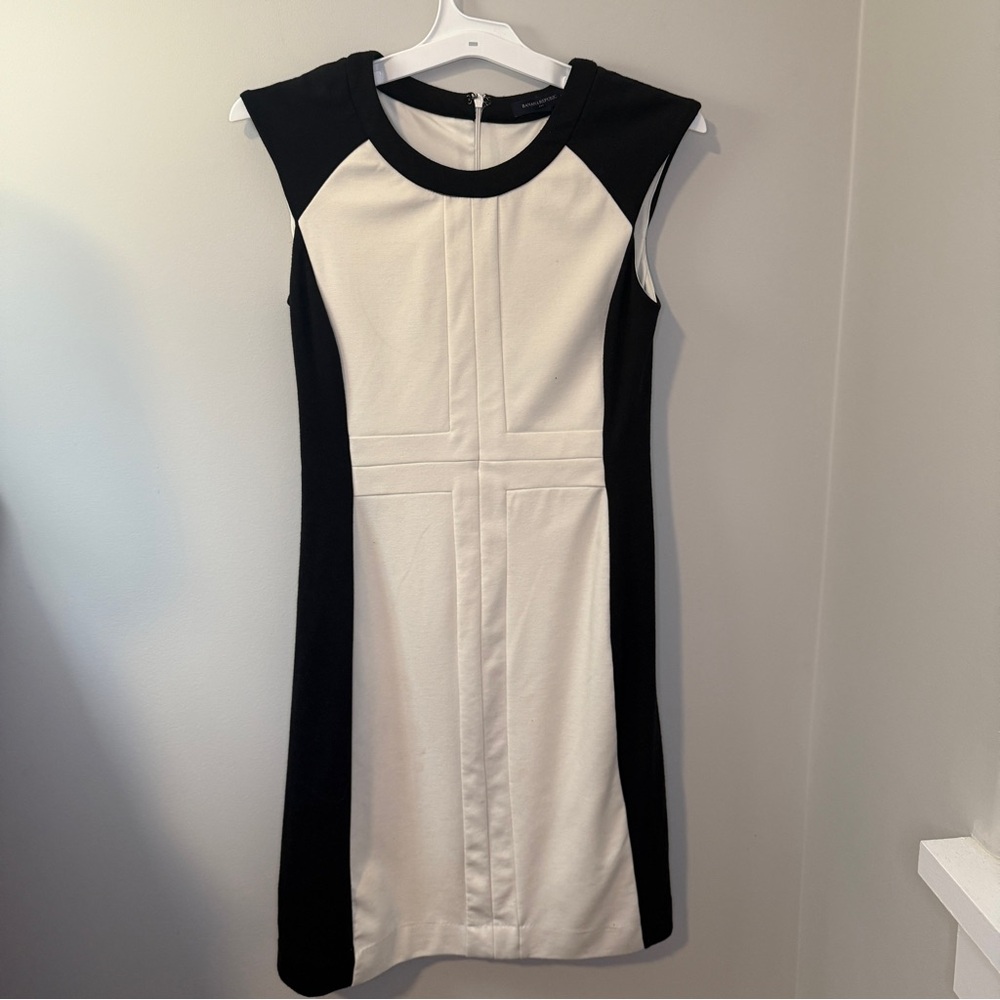 Banana Republic Black and White Sleeveless Dress (minor  stains)